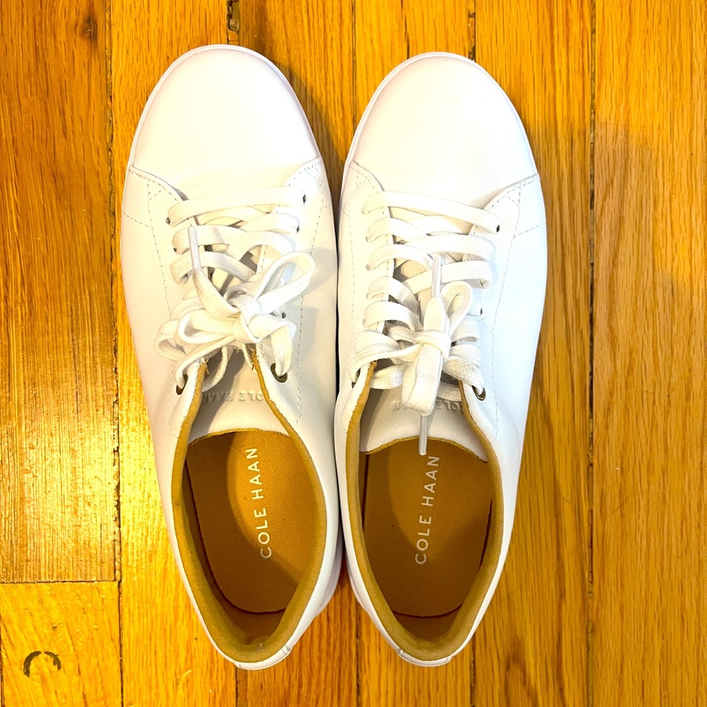 Cole Haan White Leather Sneakers